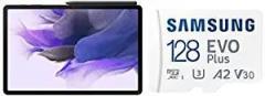 Samsung Galaxy Tab S7 FE 31.5 cm Large Display, Slim Metal Body, Dolby Atmos Sound & EVO Plus 128GB microSDXC UHS I U3 130MB/s Full HD & 4K UHD Memory Card with Adapter, Blue