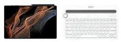 Samsung Tab S8 Ultra 12GB RAM 256GB Storage with Logitech K480 Wireless Multi Device Keyboard White