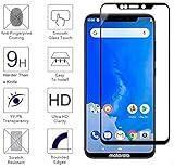 Sanguine Screen Protecter [Black 5D 6.2 Inch] 9H Tempered Glass Guard For Motorola One Power