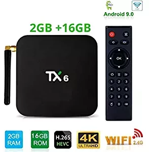 SreeTeK Tanix TX6 2GB 16GB Android 9.0 Mini PC Supports JIO TV, Hotstar Apps, 2.4GHz 1080P 6K Smart TV Android TV Box 4K