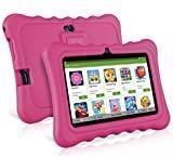 Ainol Q88 Kids Tablet PC, 7 Inch Android 7.1 Display 1G RAM 8 GB ROM Tablet Dual 0.3MP Camera Kid Proof Silicone Case Kickstand Available With IWawa For Kids Education Entertainment Pink