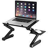 ANVA T 6 Aluminum Alloy Adjustable Laptop Table With 2 USB Cooling Fan And Mouse Pad