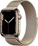 Apple Watch Series 7 Gold Stainless Steel Case with Gold Milanese Loop