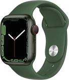 Apple Watch Series 7 Green Aluminium Case with Clover Sport Band Regular