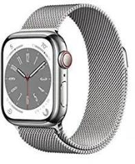 Apple Watch Series 8 GPS + Cellular 41mm Silver Stainless Steel Case with Silver Milanese Loop