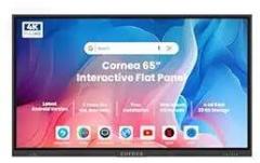 Cornea 65 Inches Ultra Touch Series Interactive Flat Panel |4GB RAM 32GB ROM | Multipurpose Screen Display for Schools, College, Institute and Office Use