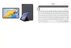 Honor Pad X8 4GB RAM 64GB Storage with Logitech K480 Wireless Multi Device Keyboard White