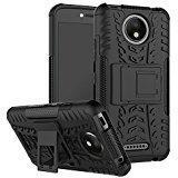 Kaira Motorola Moto C Rugged Dual Layer Kickstand Hybrid Warrior Case Back Cover