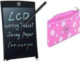 KartsHiTech Combo of LCD Tablet/e Writer/Electronic Writing Pad/Drawing Board/E Slate with Stylus Silicone Multipurpose Pouch, 12 inches