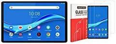 Lenovo Tab M10 FHD Plus Tablet, Platinum Grey + 2 Pack Tempered Glass