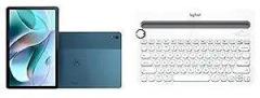 Motorola Tab G70 8GB RAM 512GB Storage with Logitech K480 Wireless Multi Device Keyboard White