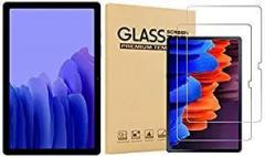 Samsung Galaxy Tab A7 26.31 cm, Slim Metal Body, Quad Speakers with Dolby Atmos, RAM 3 GB, ROM 32 GB Expandable, Wi Fi only, Grey + 2 Pack Tempered