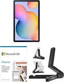 Samsung Galaxy Tab S6 Lite 10.4 Inch, S Pen In Box, Slim And Light, Dolby Atmos Sound, 4 GB RAM, 64 GB ROM, Wi Fi Tablet, Angora Blue + Tablet Stand + Microsoft 365 Personal 12 Month Subscription