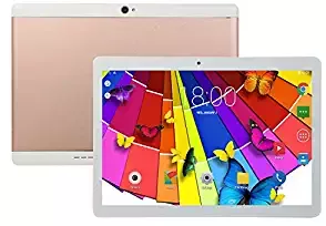 TEQIN 10 Inch Tablet Android 8.0 6+64GB Tablet PC with TF Card Slot and Dual Camera Rose Gold UK Plug