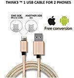 THINK3 2 In 1 Magic Reversible High Quality USB Cable Single Connector For Android And Apple