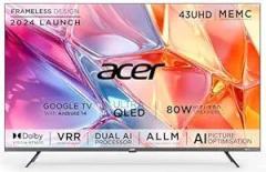 Acer 43 inch (109 cm) Super Series Google AR43QDXGU2875AT (Black) 2024 Model Smart 4K Ultra HD QLED TV