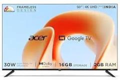 Acer 50 inch (126 cm) G Plus Series Google AR50UDGGR2851AD Smart 4K Ultra HD LED TV