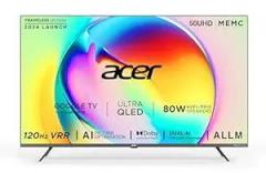 Acer 50 inch (126 cm) Super Series Google AR50QDXGU2875AT (Black) Smart 4K Ultra HD QLED TV
