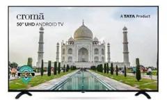 Croma 50 inch (127 cm) Certified CREL050UOA024601 (Black) (2022 Model) Android Smart 4K Ultra HD LED TV