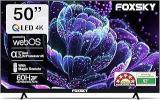 Foxsky 50 Inch (127 Cm) Frameless Series WebOS/Google FS50GATV (Black) Smart 4K UHD QLED TV