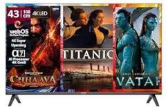 Ge 43 inch (109 cm) VISTEK webOS Premium Frameless Series Ultra Ready VS43SMART (Black) Smart 4K Full HD LED LED TV