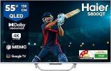 Haier 55 Inch (139 Cm) (55) S800 Series Google 55S800QT P (Grey) Smart 4K Ultra HD QLED TV