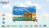 Happyu 55 Inch (139 Cm) HA55US (Black) Smart Android 4K Ultra HD LED TV