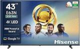 Hisense 43 Inch (108 Cm) E63N Series Google 43E63N Smart 4K Ultra HD LED TV