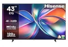 Hisense 43 inch (108 cm) E7Q Series 43E7Q (Black) Smart 4K Ultra HD QLED TV