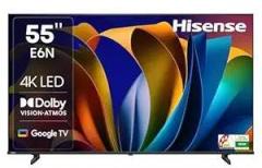 Hisense 55 inch (139 cm) E6N Series Google 55E6N (Black) Smart 4K Ultra HD LED TV
