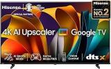 Hisense 55 Inch (139 Cm) E6N Series Google (Black) | AI Upscaler | Voice Control | DTS Virtual X | Precision Color Smart 4K Ultra HD 4K LED TV