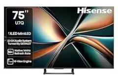 Hisense 75 inch (189 cm) U7Q Series Mini 75U7Q (Black) Smart 4K Ultra HD QLED LED TV