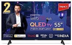 Impex 55 inch (140 cm) WebOS Fiesta, Dolby Audio, Works with Apple HomeKit, 2 Way Bluetooth 5.0, Powered by WebOS Hub, Free Doorstep Installation, 2 Years Doorstep Warranty 4K Ultra HD LED TV