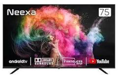 Neexa 75 inch (190 cm) | | HDR Ready | Built in Apps (YouTube, Netflix, Prime Video) | Voice Remote | Wi Fi & Bluetooth Connectivity Smart Android HD LED TV