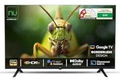 Nu 32 inch (80 cm) New 2025 Borderless Series 720p Google LED32QUGNX Smart HD QLED TV