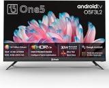 One5 32 Inch (80 Cm) Ultra Thin Frameless O5F3L2 (Black) (2024 Model) | With Voice Assistant Smart Android HD Ready LED TV