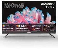 One5 32 inch (80 cm) Ultra Thin Frameless O5F3L2 (Black) (2024 Model) | with Voice Assistant Smart Android HD Ready LED TV