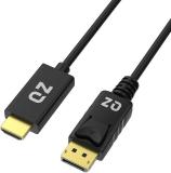 QZ DisplayPort To HDMI Cable 4K 60Hz 1.8 Meter