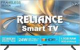 Reliance 32 Inch (80 Cm) | A+ Display | Frameless Design | Voice Remote | 24W Speakers | 1.5GB RAM, 8GB Storage | Model RW32GD8676HD (Black) Smart IPS HD Ready LED TV