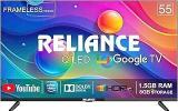 Reliance 55 Inch (139 Cm) Google Metal Body With Frameless Design & Voice Remote (RGT55GT8724UHD) Smart Ultra HD 4K QLED TV