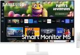 Samsung 27 Inch (68.58 Cm) M5 FHD Monitor, Mouse & Keyboard Control, Apps, IoT Hub, Office 365, Apple Airplay, Dex, Speakers, Remote, Bluetooth (LS27CM501EWXXL, White) Smart Smart TV