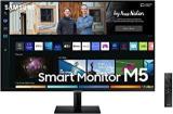 Samsung 27 Inch (68.58 Cm) M5 FHD Monitor, Speakers, Remote, 1 Billion Color, Apps, Plus, Office 365, Apple Airplay, Dex, Bluetooth (LS27BM500EWXXL, Black) Smart Smart TV