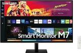 Samsung 32 Inch (80 Cm) 3840 X 2160 Pixels M7 Monitor, Type C, Apps, Plus, Office 365, Apple Airplay, Dex, Bluetooth, IOT, Speakers, Remote (LS32BM700UWXXL, Black) Smart Smart 4K UHD LED TV