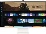 Samsung 32 Inch (80 Cm) 3840 X 2160 Pixels M8 Monitor, Wireless Webcam, Type C, Apps, Plus, Office 365, Dex, Apple Airplay, BT, IOT, Speakers, Remote (LS32BM801UWXXL, White) Smart Smart 4K UHD TV