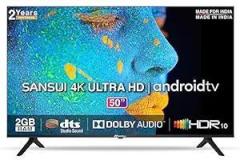 Sansui 50 inch (127 cm) Certified JSW50ASUHD (Mystique Black) (2021 Model) Android 4K Ultra HD LED TV