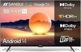 Sansui 55 Inch (140 Cm) HDR Google 5.0( 14) With Bezel Less Design|1.07B Enrich True Colors|MEMC|HSR120Hz|HDR10|HLG|Dolby Vision| Dolby Atmos| (JSW55UG23Q) Smart Android 4K QLED TV