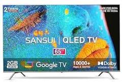 Sansui 65 inch (165 cm) Google JSW65GSQLED (Black) Smart 4K Ultra HD QLED TV