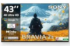 Sony 43 inch (108 cm) BRAVIA 2M2 Series Google K 43S22BM2 2 Years Warranty for Limited Period Smart 4K Ultra HD LED TV