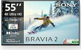 Sony 55 Inch (139 Cm) BRAVIA 2 Google K 55S25B (Black) 3 Years Warranty For Limited Period Smart 4K Ultra HD LED TV