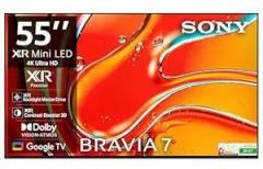Sony 55 inch (139 cm) BRAVIA 7 AI Mini Google K 55XR70 (Black) 3 Years Warranty for Limited Period Smart 4K Ultra HD LED TV